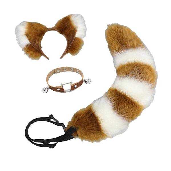 Håndlaget sett med reveører og -hale til cosplay White