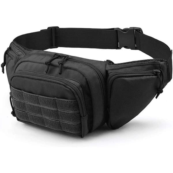 Outdoor Midjeväska 800D Oxford-Nylon Svart