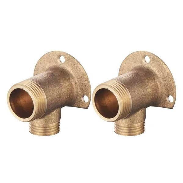 Messing Brusearmatur Adapter - Eksponeret Monteringsbase med Skruer til 3/4 tommer og 1/2 tommer Slanger