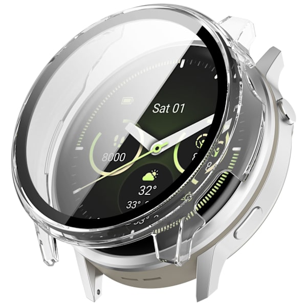 Klar PC-deksel med skjermbeskytter i herdet glass kompatibel med Garmin Venu 4 (41mm)