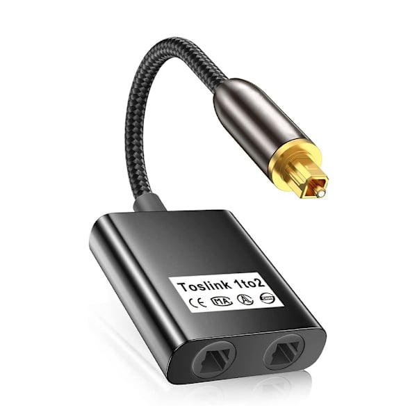 0.25m Audio Fiber Optic Splitter - Dubbel Utgång Toslink Adapter för Förbättrad Ljuddistribution