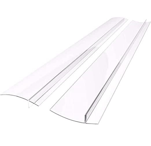 Transparent Spislist - Håll Rent Mellan Spis och Köksbänk, 61.5 cm 2-pack