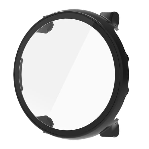 Beskyttende PC-deksel med skjermbeskytter i herdet glass kompatibelt med Polar Vantage V3 Black