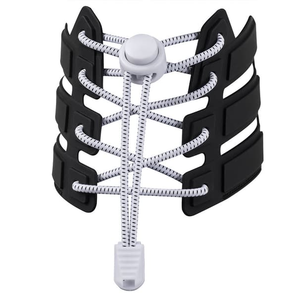 Solmittavat joustavat kengännauhat 110 cm 1 pari White