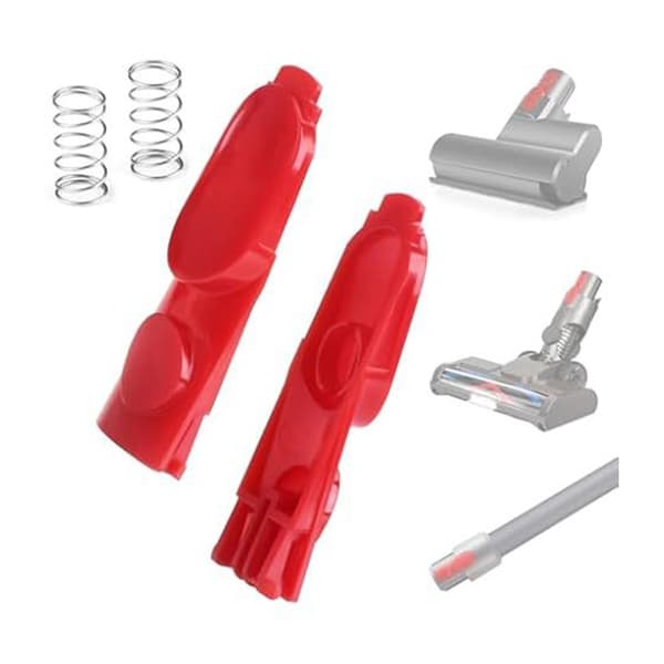 Dammsugare Knapp Ersättning med Fjädrar Kompatibel med Dyson V7 V8 V10 V11 V15 - Röd