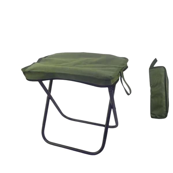 Stor hopfällbar utomhusstol - Bekväm, portabel och perfekt för camping, fiske och resor Green