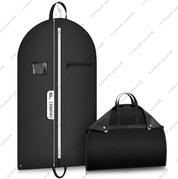 Premiumklädpåse, ventilerande dräktöverdrag för förvaring i garderoben Black L