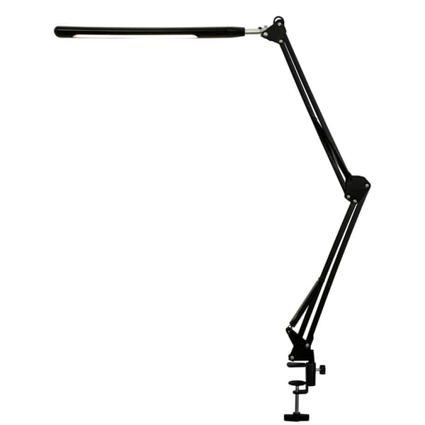 LED skrivbordslampa med justerbar svängarm Svart