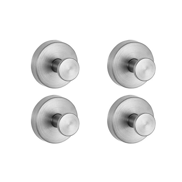 Väggkrokar med sugpropp, 4-pack Silver