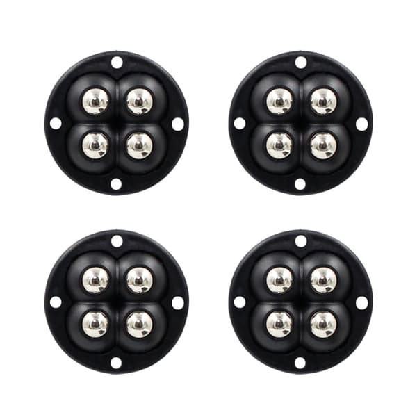 20 st hjul, självhäftande länkhjul, kraftiga möbelhjul (4-pack) Black