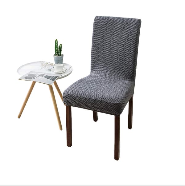 Set med Töjbara Överdrag till Stolar DarkGrey