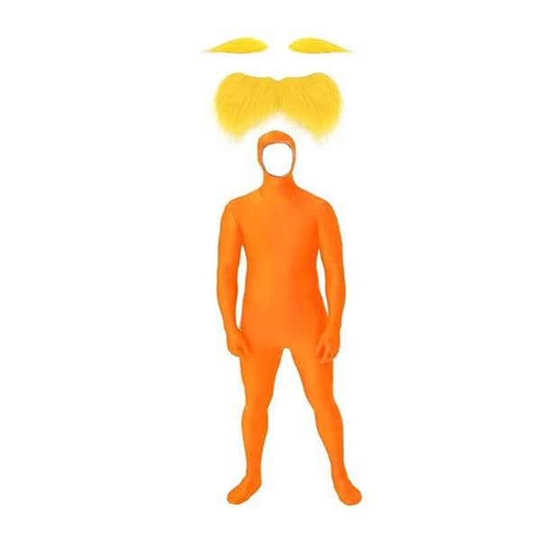 Voksen Lorax Kostume Sæt (Bodysuit + Skæg) - Perfekt til Halloween & Cosplay Fester M