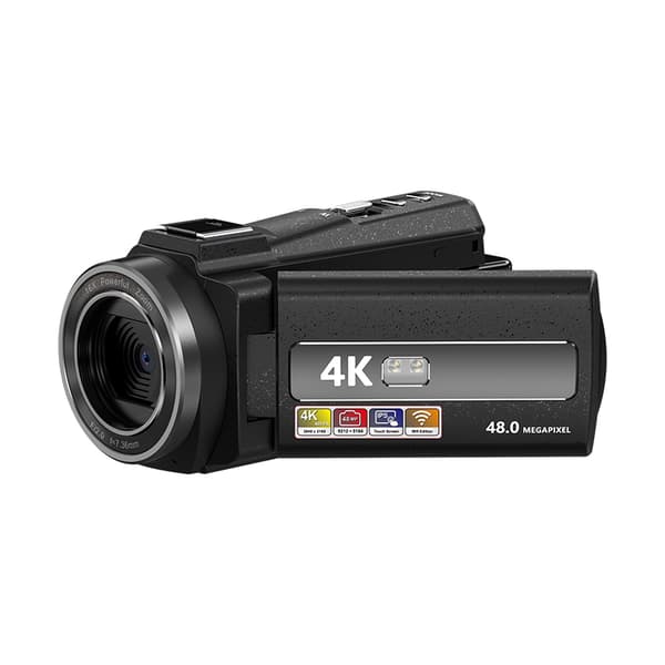 Videokamera 4K UHD/48MP/16x zoom/vidvinkelobjektiv/32GB kort/mikrofon