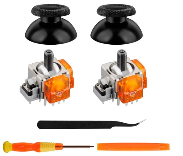 TMR Hall Effect Joystick kompatibelt med PS5 Controller - 7-i-1 Set för förbättrad spelupplevelse