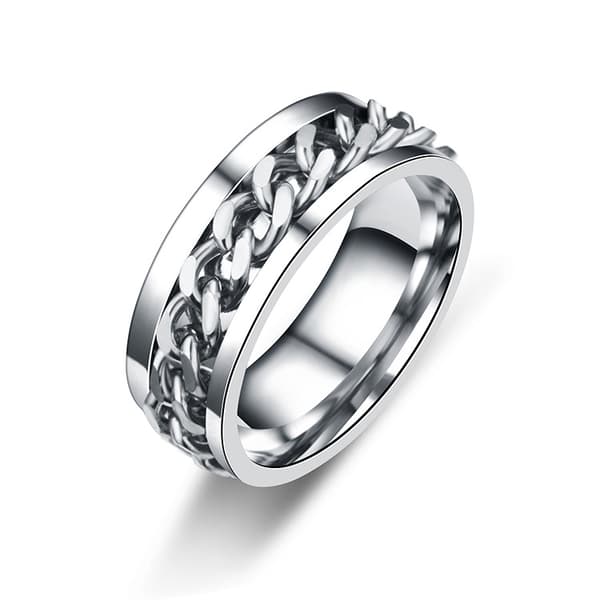 Antistressring med flaskeåpningsfunksjon sølv 20,7 mm Sølv S