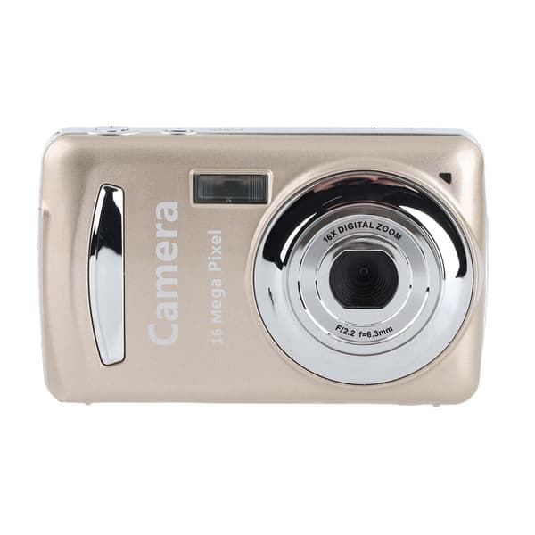 1080P, 16 MP Kompakt Digitalkamera med 2,4-Tums Skärm - 32GB Gold