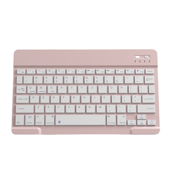 Trådløst Bluetooth-tastatur - 10-tommers genopladeligt Pink