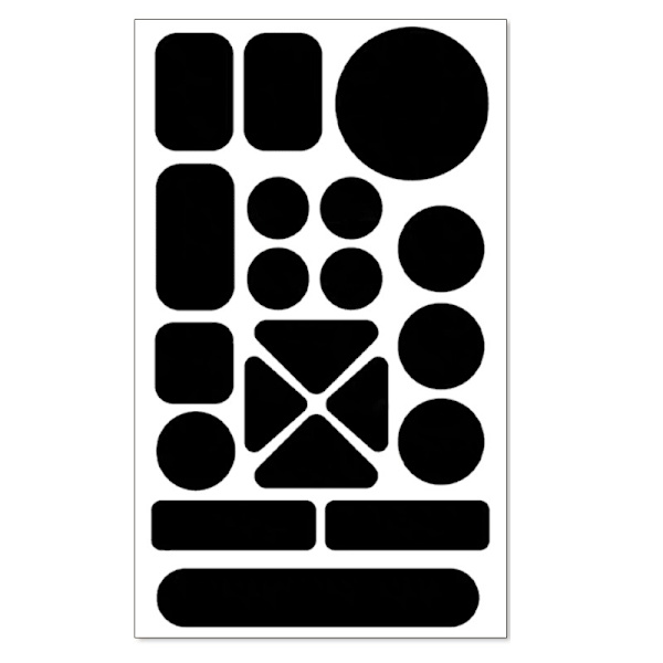 Selvklebende dunjakkereparasjonslapper - 10 stk Vanntett nylon klesreparasjonssett Black