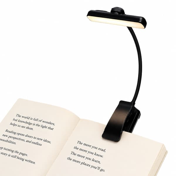 Bärbar Klämlampa för Läsning - Ögonskydd Boklampa