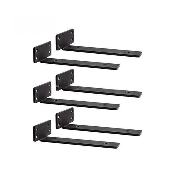 Kraftiga Osynliga Hyllkonsoler (6-pack) - Stöd för Flytande Hyllor i Stål 6-inch