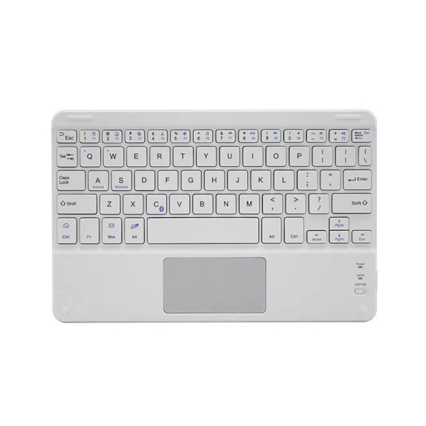 Trådløst styreplate-tastatur for nettbrett White M