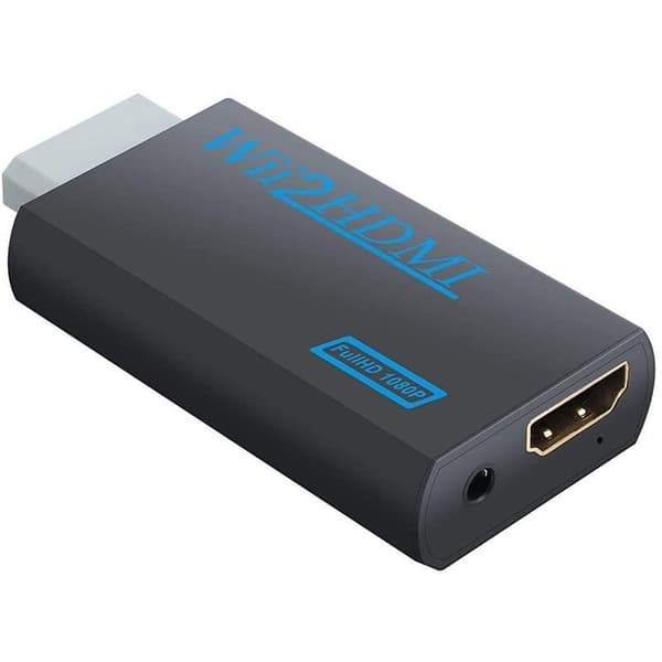 Nintendo Wii HDMI -adapteri - Full HD 1080p Black