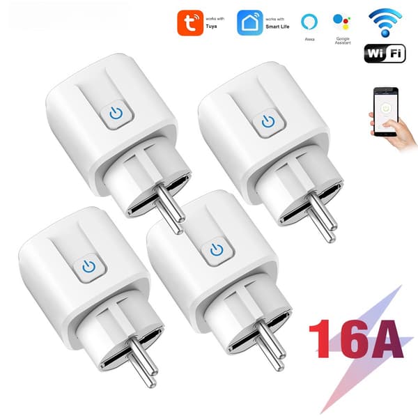 Smart Plug Wifi kaukosäädin 4 kpl 16A