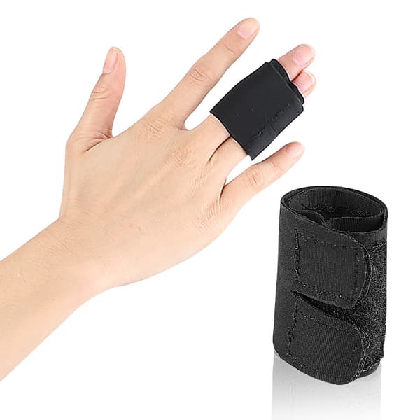 Fingerbandage med skydd för två fingrar Black M
