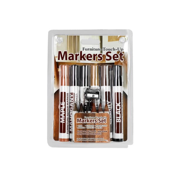 Møbelreparationssæt - Touch Up Markers med Voksfarver & Blyantspidser 10 colors