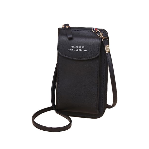 Crossbody Mobilväska i PU-läder Black