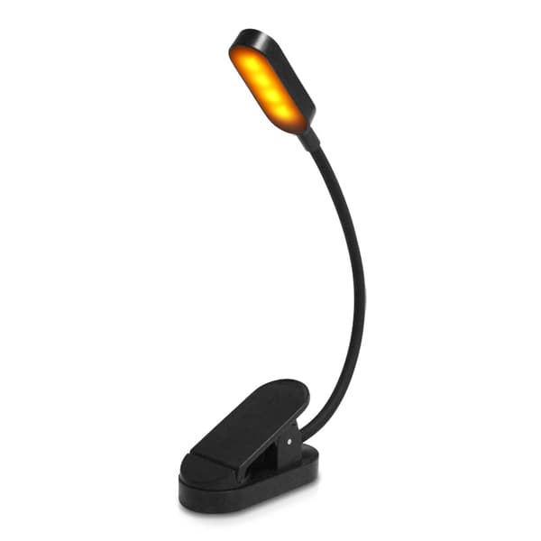 Svart Boklampa - LED Clip-on Läslampa för Studenter Black