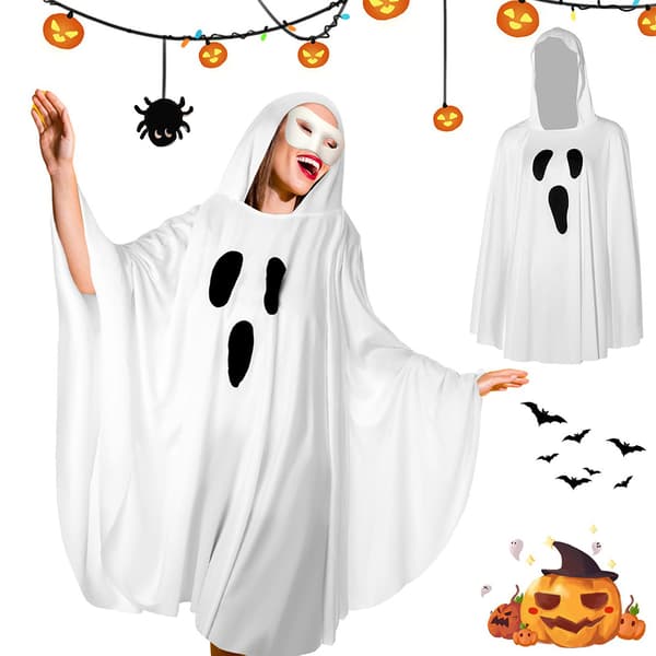 Hooded Ghost Cloak White