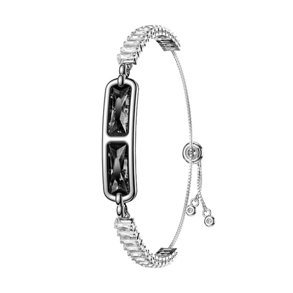 Elegant Smart Armband Aktivitetsmätare med Pulsmätning och Sömnövervakning - Svart Diamant & Vit Diamant