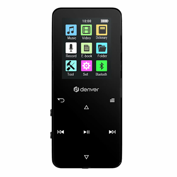 Denver MP4-Spelare med 1,8"-skärm / portabel mediaspelare Bluetooth / IPS-skärm / MP3-spelare 4 GB