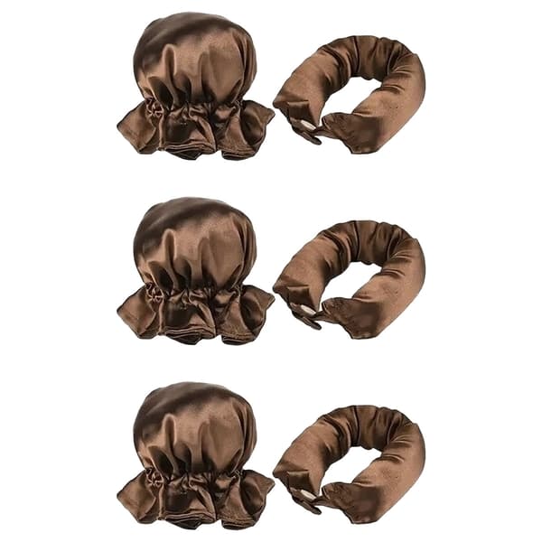 SOHO Heatless Flexi Rod Buns Ruskea - Hellävarainen satiininen kiharrinsetti