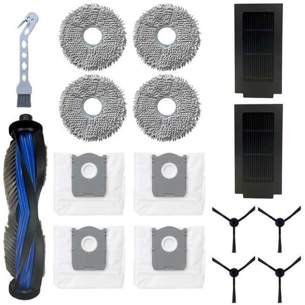 Pack med tillbehör för Ecovacs Deebot T50 Omni/T50 Pro Omni/T50 Max Pro Omni - Filter/Säck/Duk/Sidig borste/Rulle
