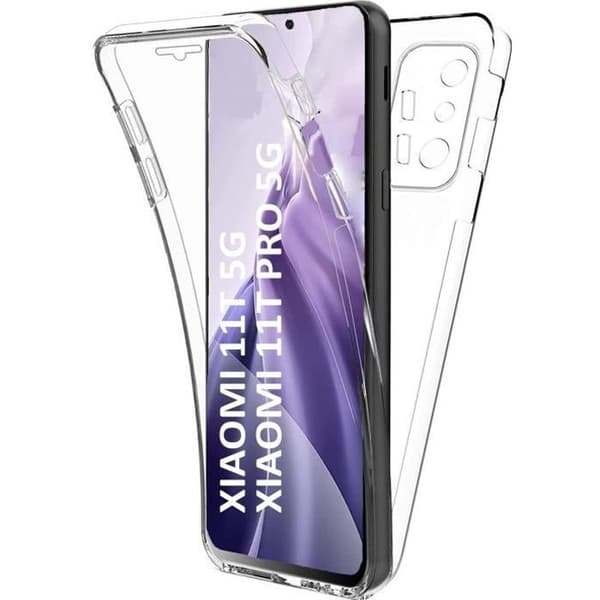 Fodral för Xiaomi 11T - 11T PRO - 360 Hel Transparent Två Delar Fram Bak Passande Phonillico®