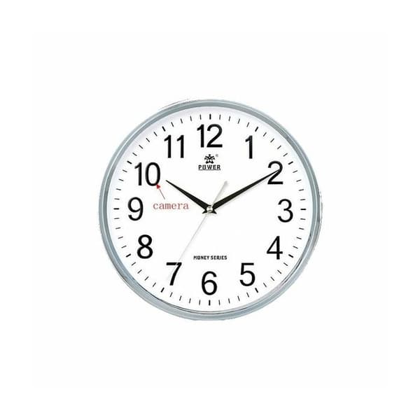 Klocka med dold kamera Full HD 1080P Wifi rund beige