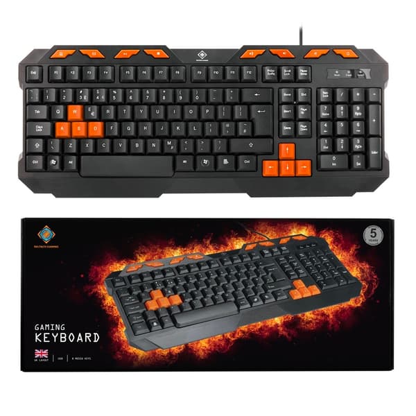 Deltaco GAMING - Gaming Tangentbord - Engelska (UK) - Svart