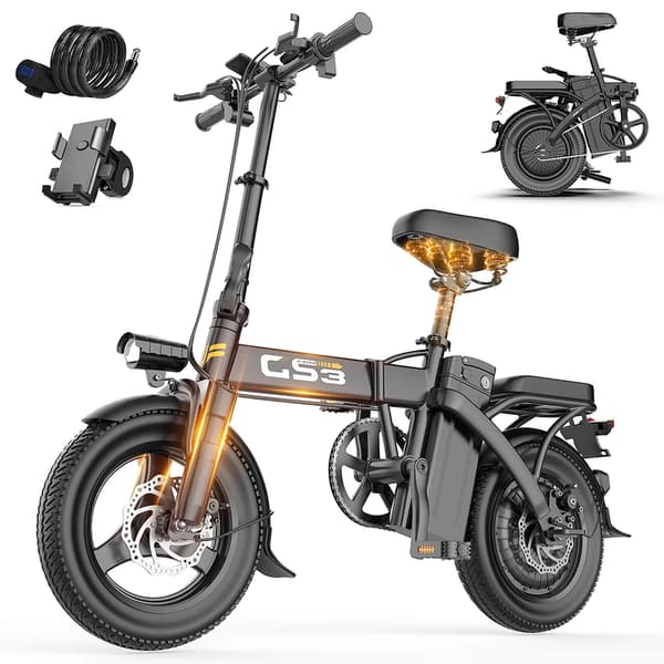 Toofly GS3 Elcykel För Vuxna Med 250W Motor, Stadspendlarcykel, Elcykel Med 48V 15Ah Batteri, 14-Tums Däck