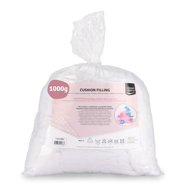 Dockfyllning Vit - Stoppningsvadd - 1000 gram