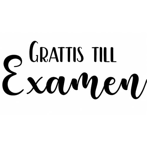 EZ-Monterad Stämpel - Grattis till Examen - 50 x 20 mm