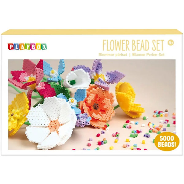 Rörpärlor Pyssel Set Playbox - Blommor - 5000 Pärlor