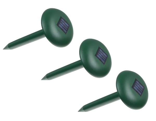 Trådlös Ormskrämma / Bekämpa Skadedjur med Ultraljud - Solcell - 3-Pack