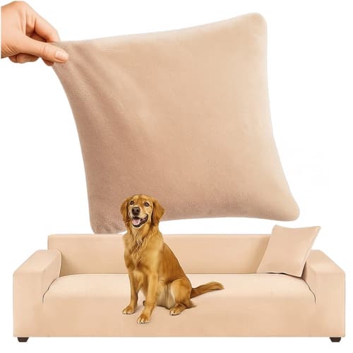Sofatrekk Fløyel / Trekk til Sofa - 190-230cm - Beige