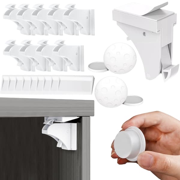 Magnetiske Barnesikringer for Skap og Skuffer - 20-Pack