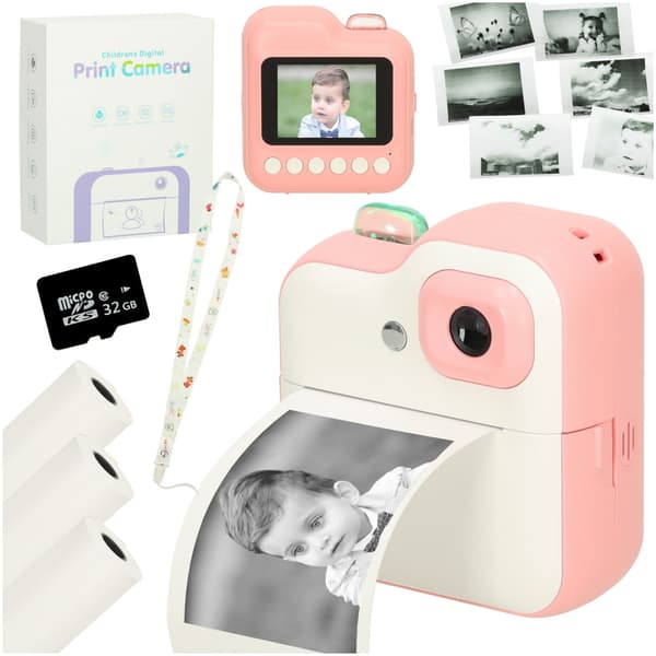 Kamera med utskrift for barn - Polaroidkamera