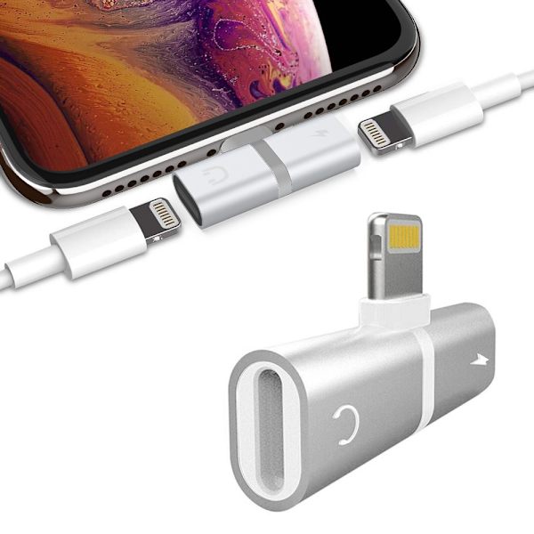 2-Pak - Splitter & Hodetelefonadapter for iPhone - Lad & Lytt