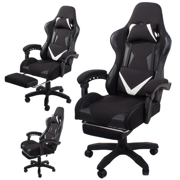 Gamingstol med Fotstöd och Kuddar - Justerbar 150 kg