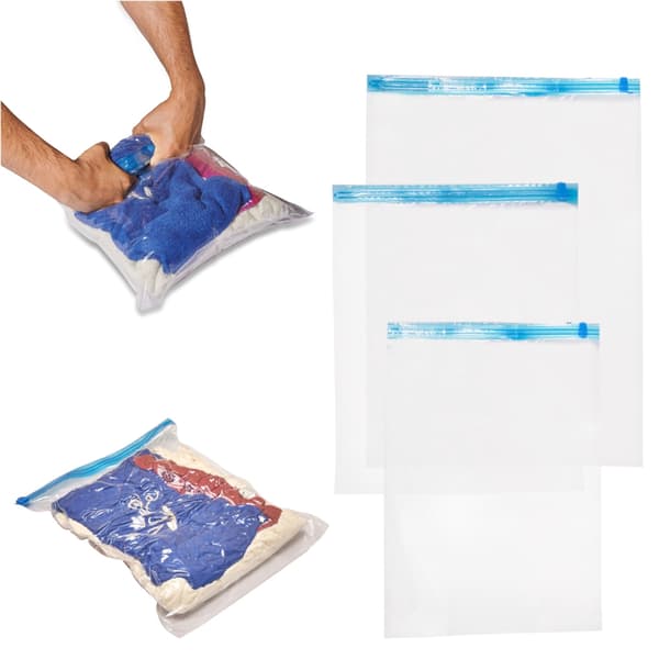 Vakuumposer for klær - 9 stk - 3 størrelser - 35x50cm, 40x50cm, 50x70cm
